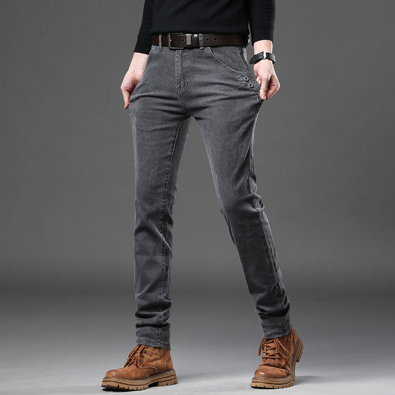 Nuovi jeans slim coreani grigi - Streetwear Brand Denim recensione e prezzo